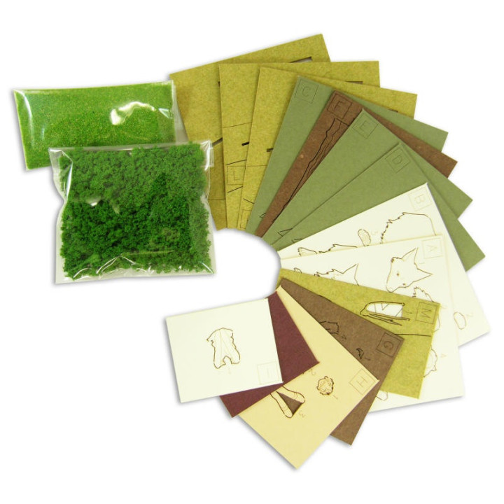 Diorama papier San & Loup Moro  - Princesse Mononoké