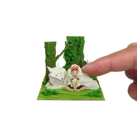 Diorama papier San & Loup Moro  - Princesse Mononoké