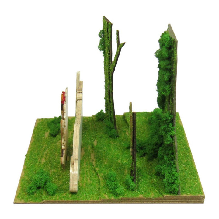 Diorama papier San & Loup Moro  - Princesse Mononoké