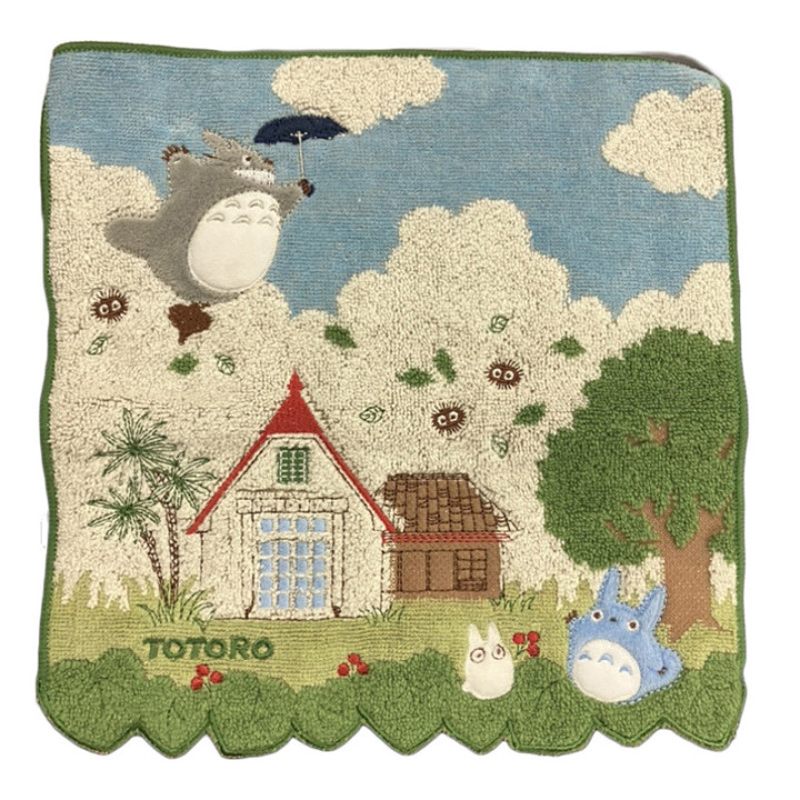 Mini Towel Totoro in the sky 25x25 cm - My Neighbor Totoro