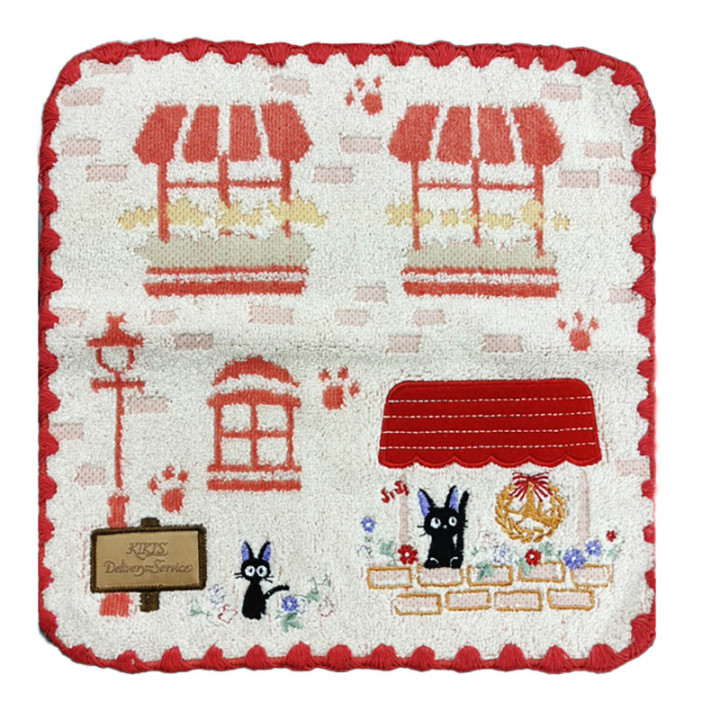 Mini Serviette Jiji devanture 25x25 cm - Kiki La Petite Sorcière