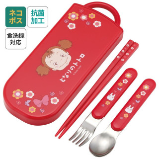 Set Baguettes Cuillère Fourchette Mei rouge - Mon Voisin Totoro
