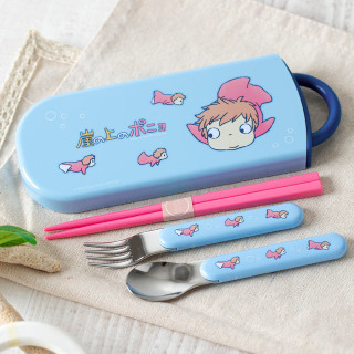 Set Baguettes Cuillère Fourchette Ponyo dans la mer - Ponyo sur la fa