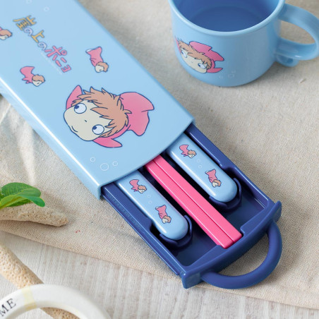 Set Baguettes Cuillère Fourchette Ponyo dans la mer - Ponyo sur la fa