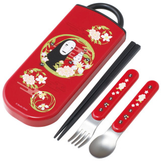 Set Baguettes Cuillère Fourchette No Face rouge foncé - Le Voyage de 