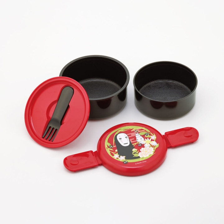 Bento Rond Deux Parties No Face rouge foncé - Le Voyage de Chihiro