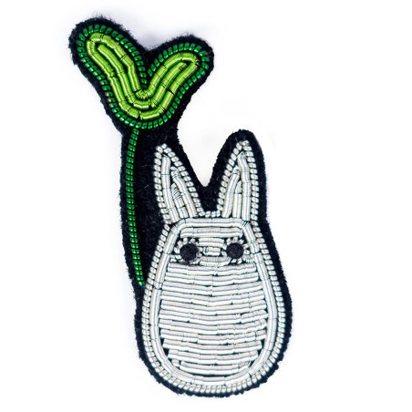 Broche Cannetille Totoro blanc - Mon voisin Totoro