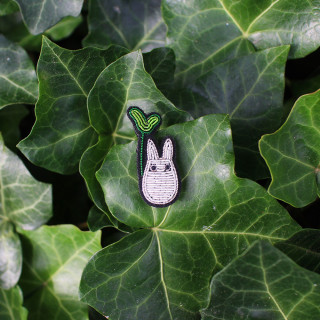 Broche Cannetille Totoro blanc - Mon voisin Totoro
