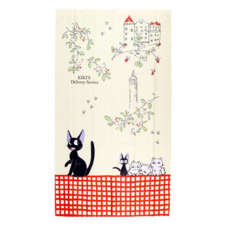 Japanese Curtain Jiji and his kids - Kiki's Delivery Service