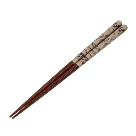 Lacquered Chopsticks 21cm Sketches Brown - Kiki’s Delivery Service