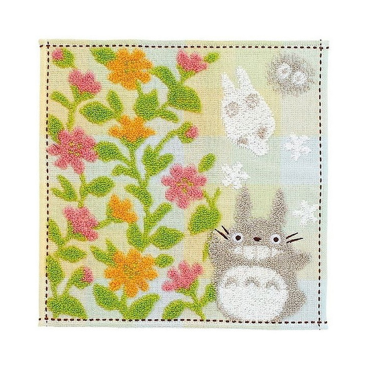 Mini Serviette Totoro Jardin de fleurs 25x25 cm - Mon Voisin Totoro