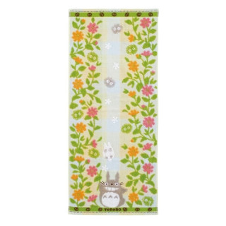 Serviette Totoro Jardin de fleurs 34x80 cm - Mon Voisin Totoro