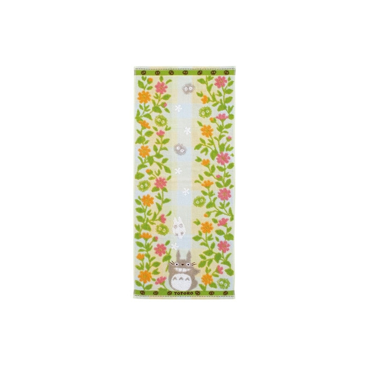 Serviette Totoro Jardin de fleurs 34x80 cm - Mon Voisin Totoro