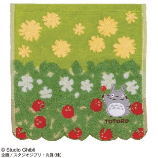 Mini Serviette Totoro Fleurs & Fraises 25x25 cm - Mon Voisin Totoro