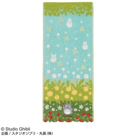 Serviette Totoro Fleurs & Fraises 34x80 cm - Mon Voisin Totoro