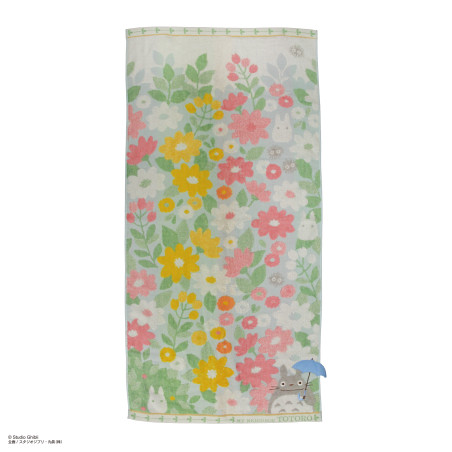 Large Bath Towel Totoro Flower Fields 60x120 cm - My Neighbor Totoro