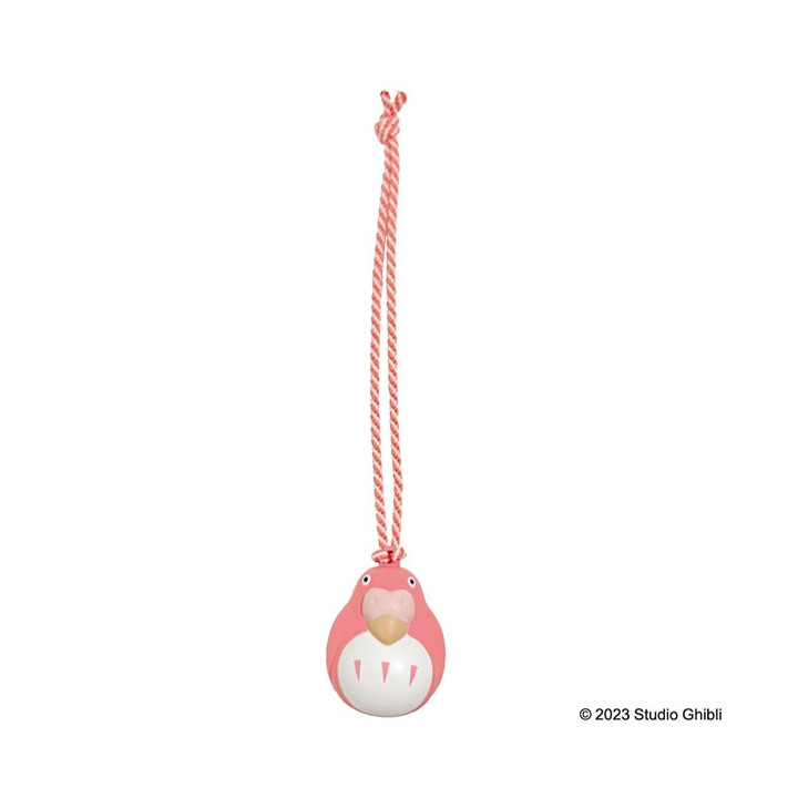 Strap Clochette Netsuke Perruche Rouge - Le Garçon et le Héron