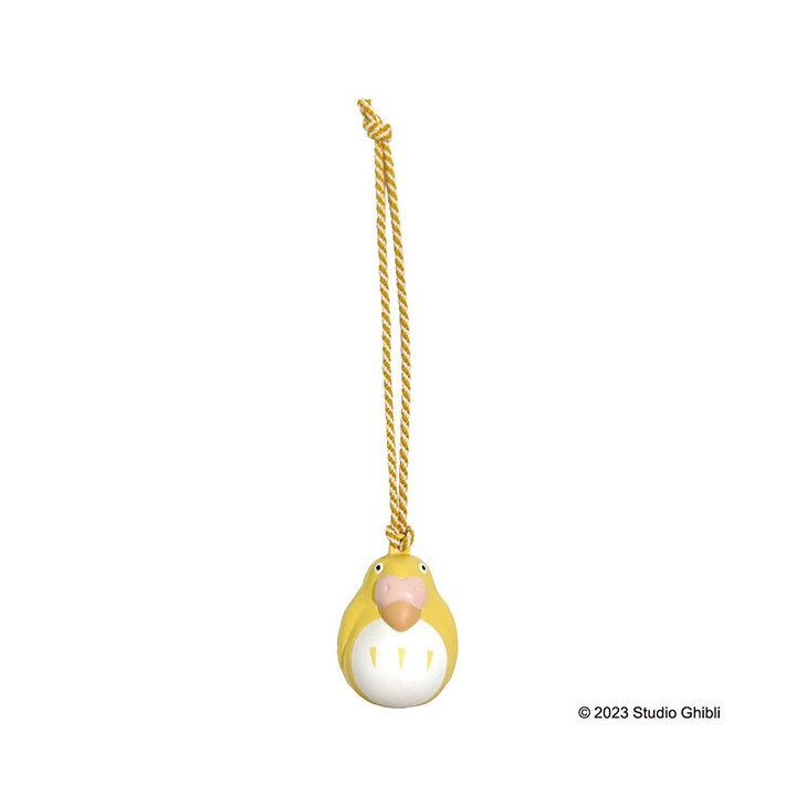 Strap Clochette Netsuke Perruche Jaune - Le Garçon et le Héron