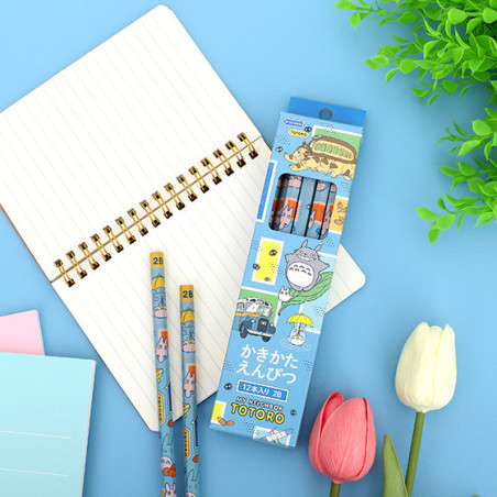 Set de 12 Crayons 2B Véhicules - Mon voisin Totoro