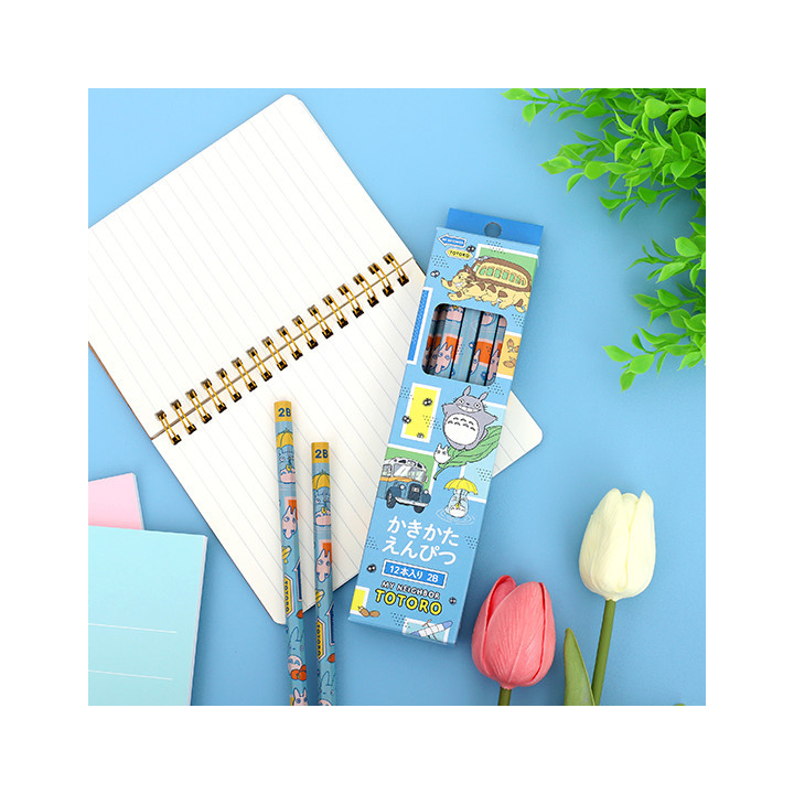 Set de 12 Crayons 2B Véhicules - Mon voisin Totoro
