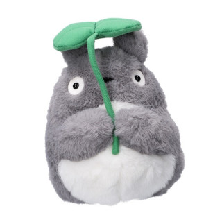 Peluche Nakayoshi Totoro Gris avec feuille - Mon Voisin Totoro