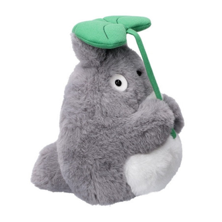 Peluche Nakayoshi Totoro Gris avec feuille - Mon Voisin Totoro