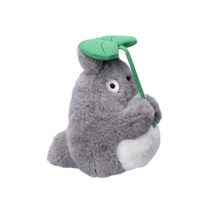 Peluche Nakayoshi Totoro Gris avec feuille - Mon Voisin Totoro