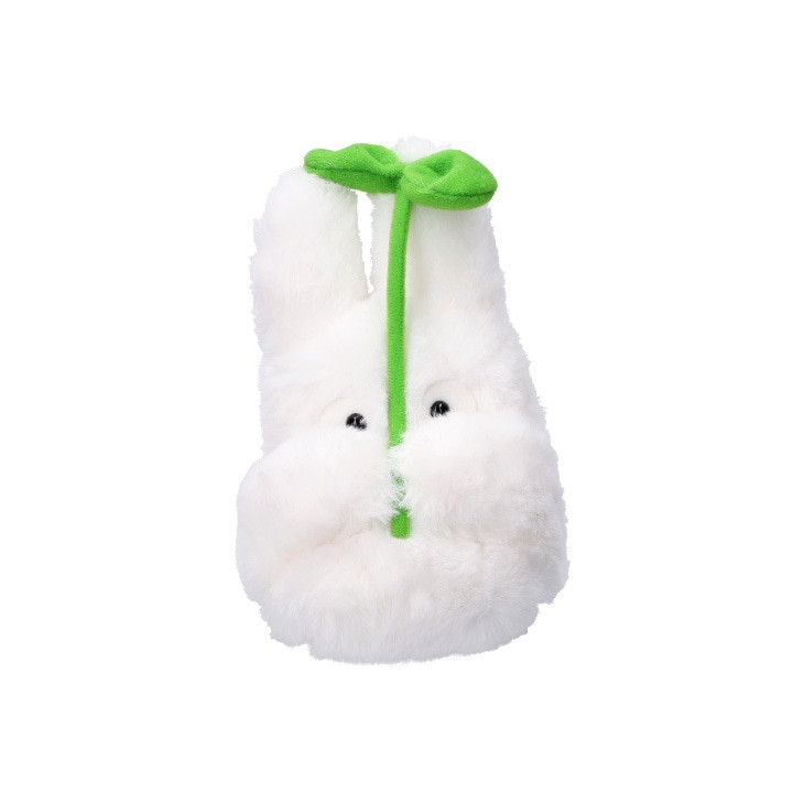Peluche Nakayoshi Totoro Blanc avec feuille - Mon Voisin Totoro