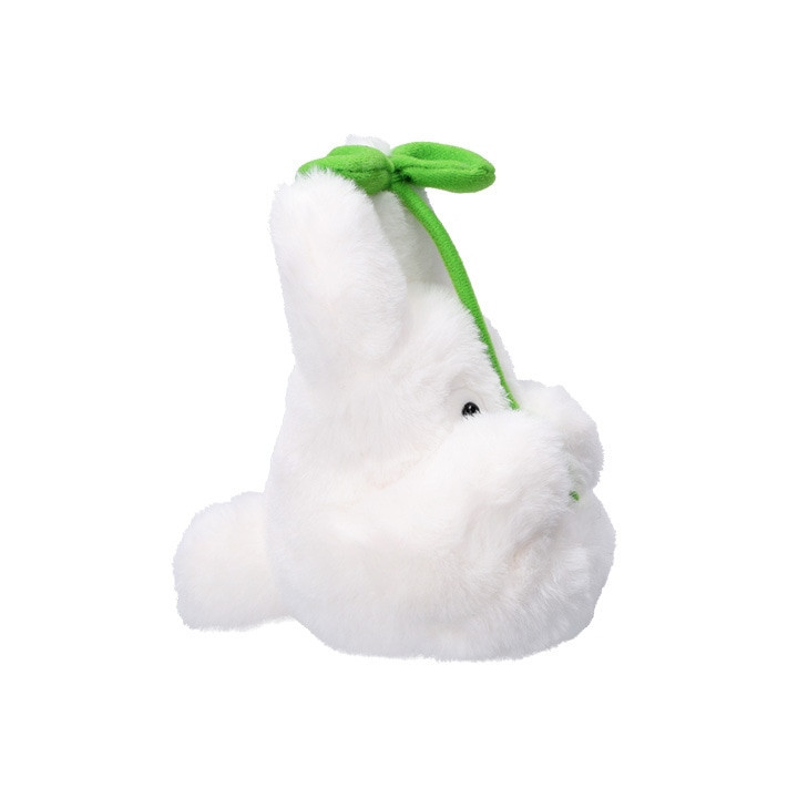 Peluche Nakayoshi Totoro Blanc avec feuille - Mon Voisin Totoro