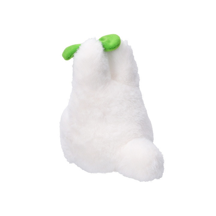 Peluche Nakayoshi Totoro Blanc avec feuille - Mon Voisin Totoro