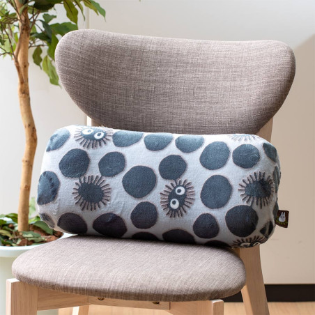 Opalised block cushion Soot Sprite silhouette  - My Neighbor Totoro