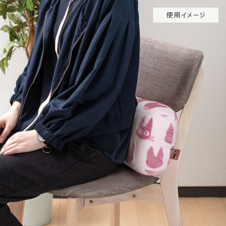 Coussin brique moiré Jiji silhouette   - Kiki la petite sorcière