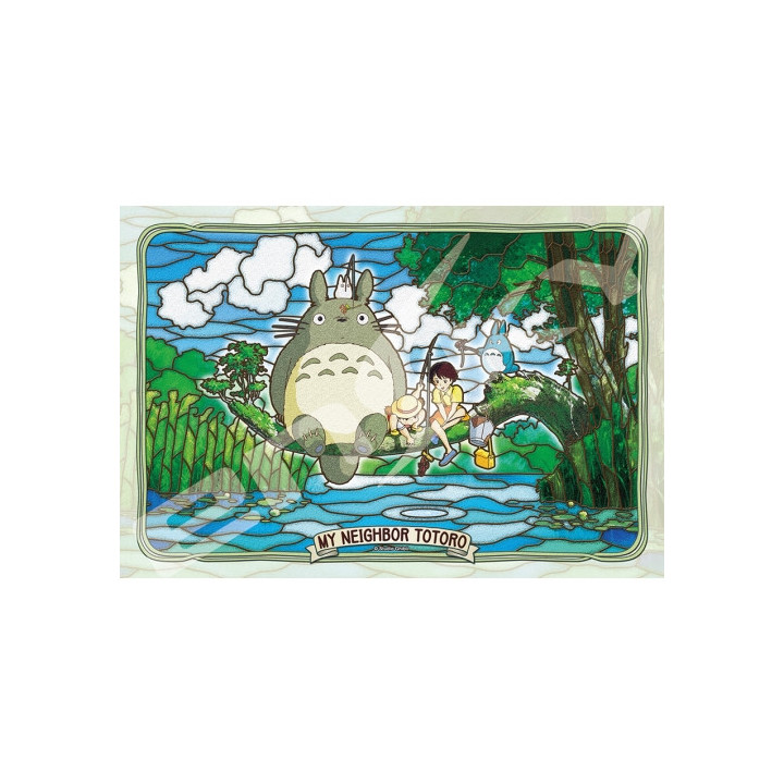 Stained glass Puzzle 300P Totoro Fishing - My Neighbor Totoro