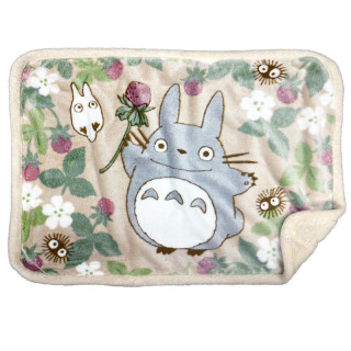 Plaid fluffy Totoro Framboise 70x100 cm - Mon Voisin Totoro