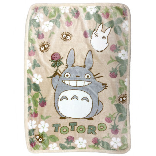 Couverture fluffy Totoro Framboise 100x140 cm - Mon Voisin Totoro