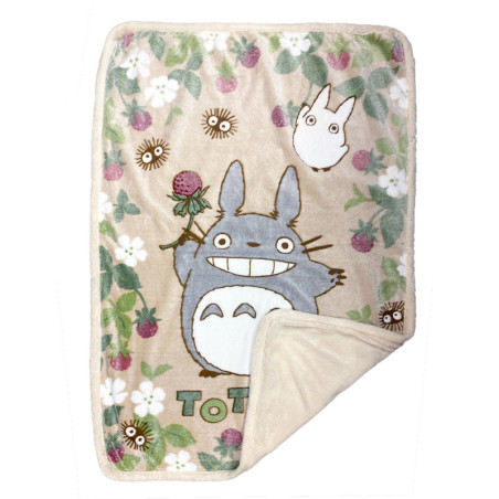 Couverture fluffy Totoro Framboise 100x140 cm - Mon Voisin Totoro