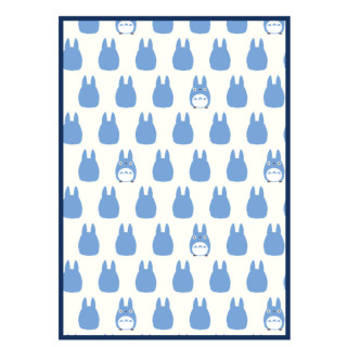 Couverture Silhouette Totoro Bleu 100x140 cm - Mon Voisin Totoro