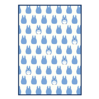 Grande couverture Silhouette Totoro Bleu 200x140 cm - Mon Voisin Toto