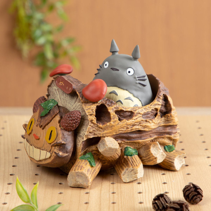 Planter Totoro Gris & wagon Chatbus - Mon Voisin Totoro