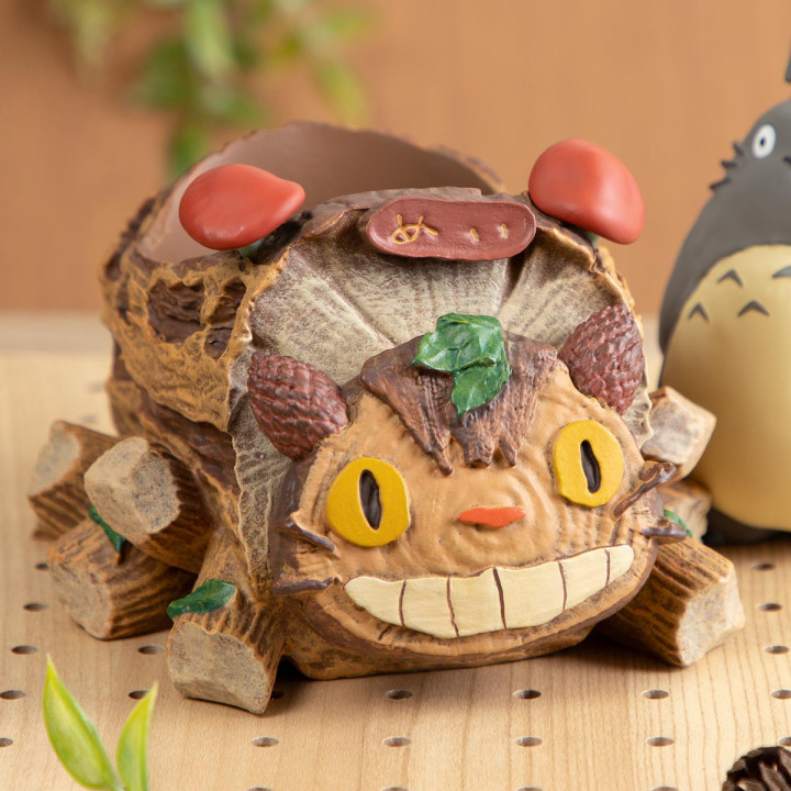 Planter Totoro Gris & wagon Chatbus - Mon Voisin Totoro