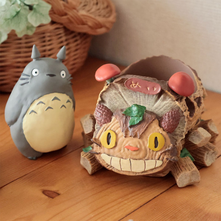 Planter Totoro Gris & wagon Chatbus - Mon Voisin Totoro