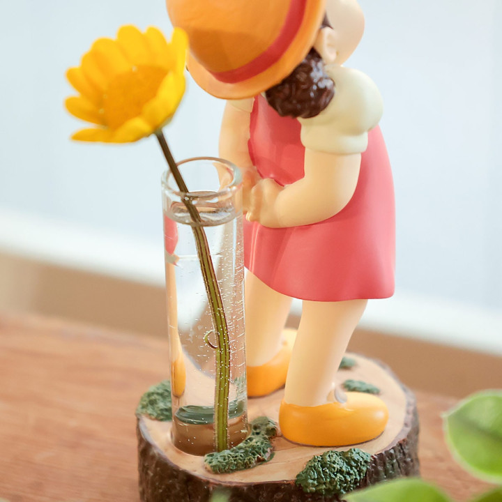 Statue Soliflore Mei & Totoro Blanc - Mon Voisin Totoro