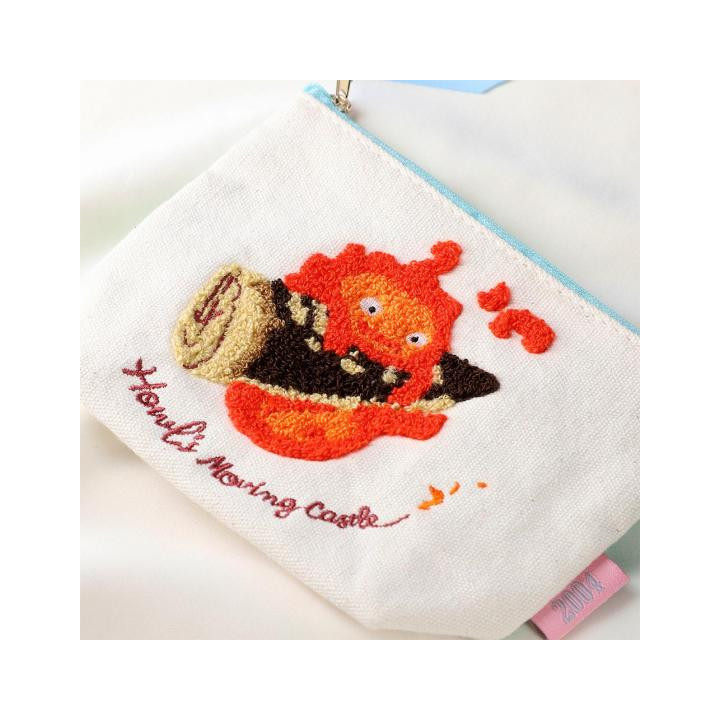 Trousse brodée Calicifer - Le Château ambulant