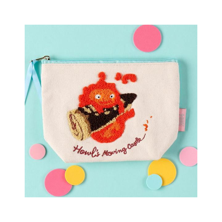 Trousse brodée Calicifer - Le Château ambulant