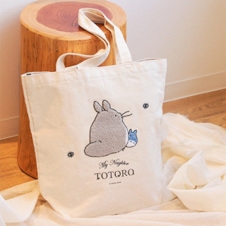 Tote bag brodé Totoro s'en va - Mon Voisin Totoro
