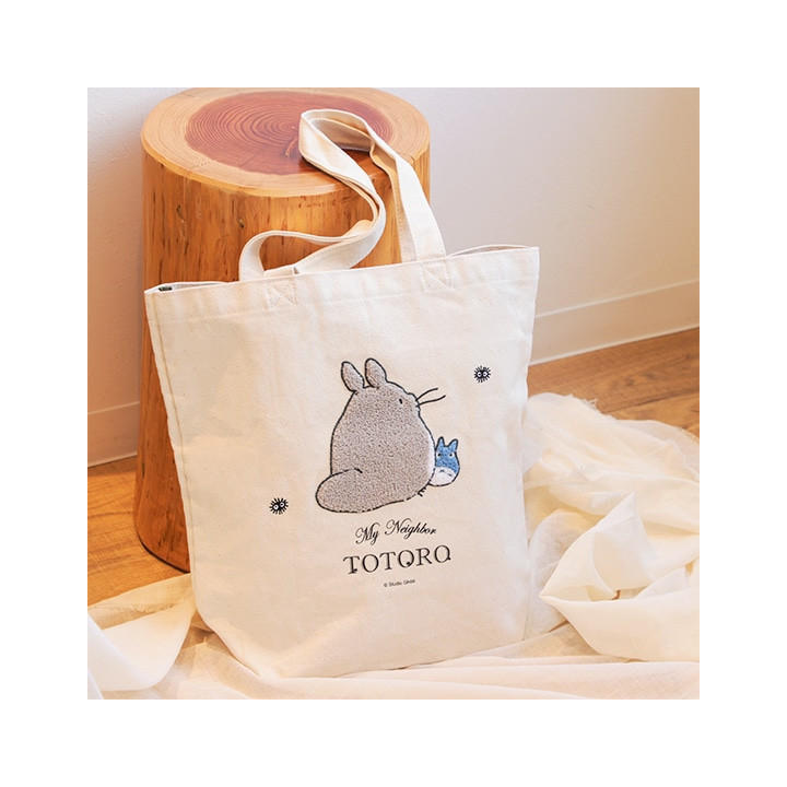 Tote bag brodé Totoro s'en va - Mon Voisin Totoro
