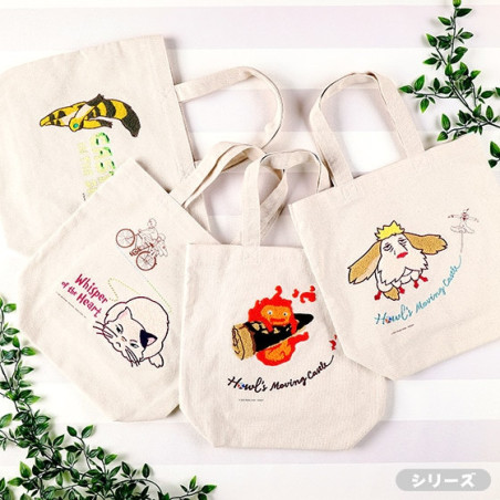 Tote bag Brodé Calcifer - Le Château ambulant