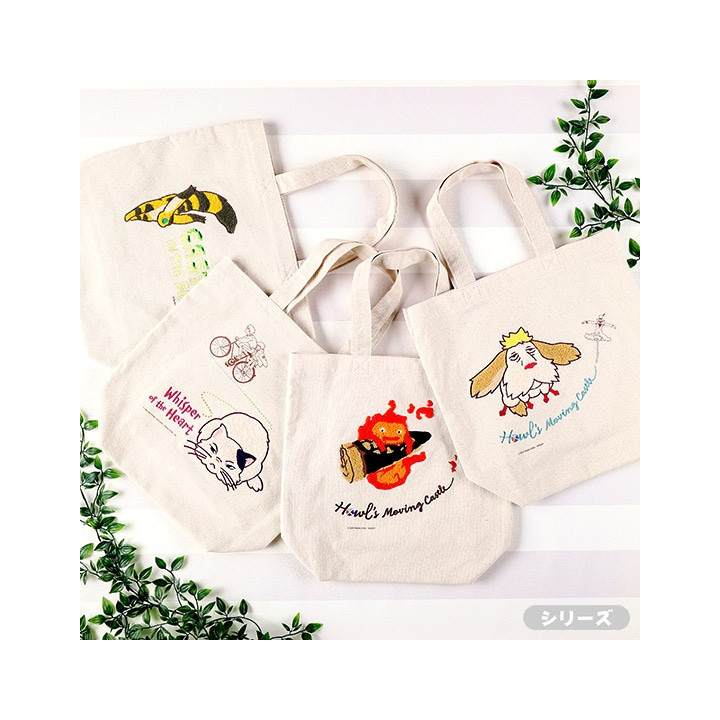 Tote bag Brodé Calcifer - Le Château ambulant