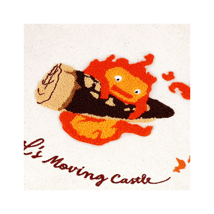 Tote bag Brodé Calcifer - Le Château ambulant