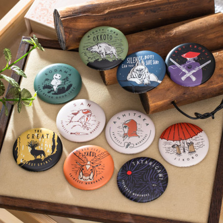 Collection de badges vintage 10 PCS - Princesse Mononoké
